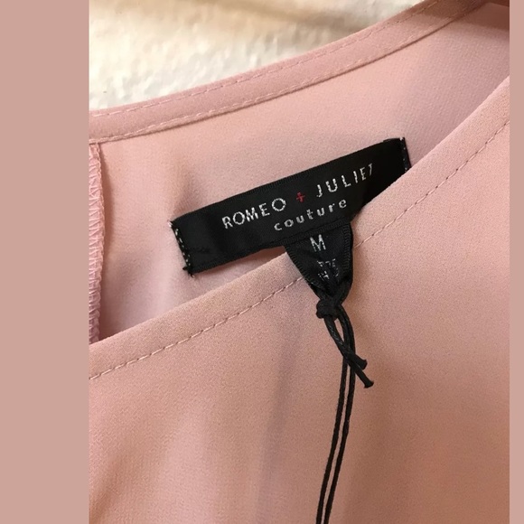 Romeo Juliet Couture Pink Flared Eyelet Blouse - Picture 6 of 8